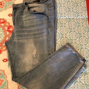 L & B jeans lucky and blessed